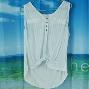 Candies Sheer Hi/Lol Front Tied Top